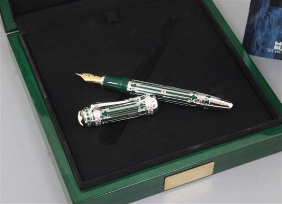A Montblanc Peter The Great Patron of Art Series limited edition 888 fountain pen,